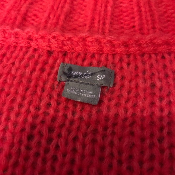 NWOT Aerie Hot Pink Cable Knit Oversized Sweater - Picture 5 of 10